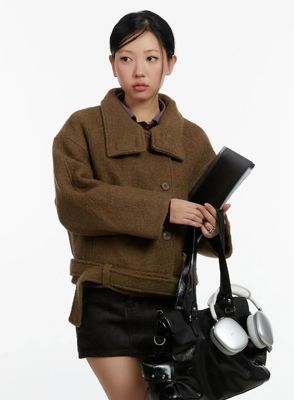 Quilted Short Button-Up Jacket Id525