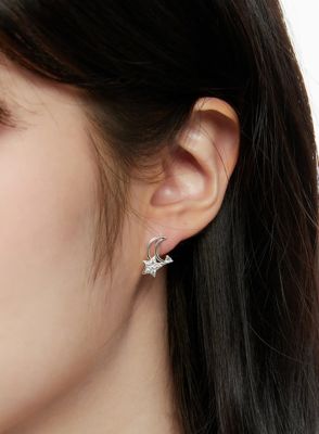 Moon & Star Stud Earrings Cd514