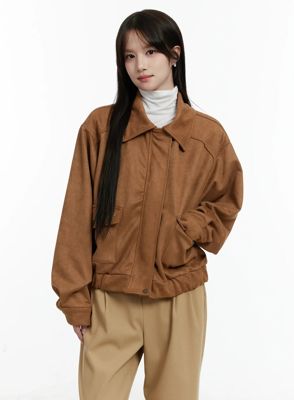 Suede Collared Jacket Cd514