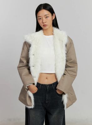 Faux Fur Trim Hunter Jacket Ij502