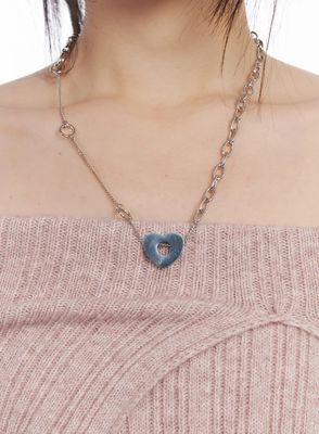 Romantic Metallic Pendant Necklace Cd530