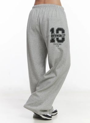Wide Leg Graphic Sweatpants Cd529