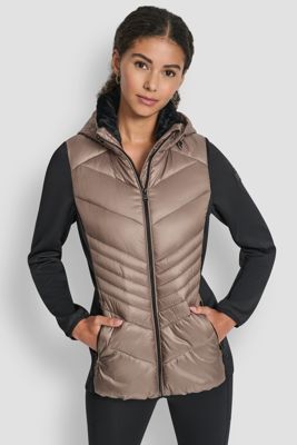 Chevron Quilted Scuba Mix Jacket