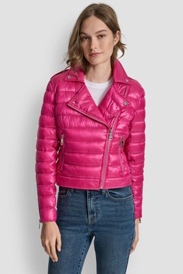 Moto-Style Puffer Jacket