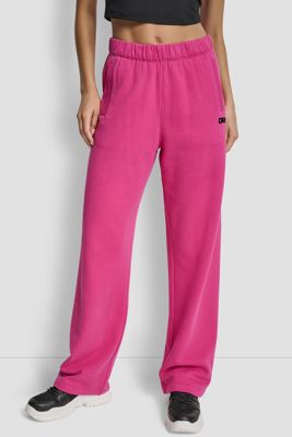 Flocked Logo Boyfriend Open Leg Pant With Pockets