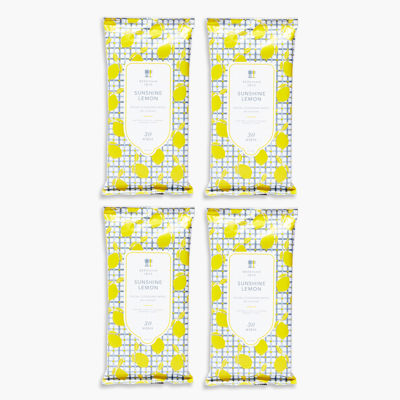 Sunshine Lemon Face Wipes Set Of 4