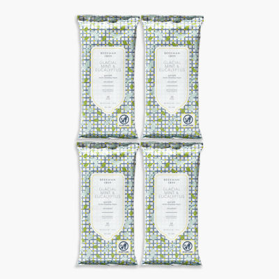 Glacial Mint & Eucalyptus Face Wipes Set Of 4