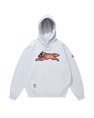 Applique Logo Hoodie Running Dog