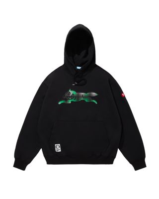 Applique Logo Hoodie Running Dog