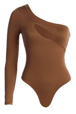 Pecan Darla Keyhole Bodysuit