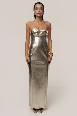 Gold Dorado Metallic Maxi Dress