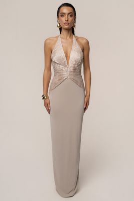 Champagne Enchanted Nights Maxi Dress
