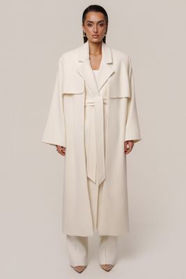 Ivory Cloud Woven Coat