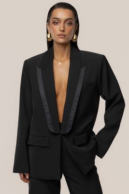 Black Suite Life Woven Blazer