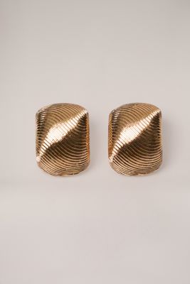Gold Ash Texture Earrings