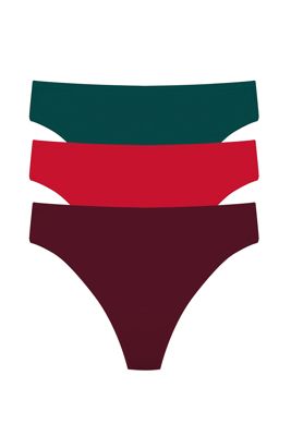 Bliss Bare Cotton Thong 3-Pack