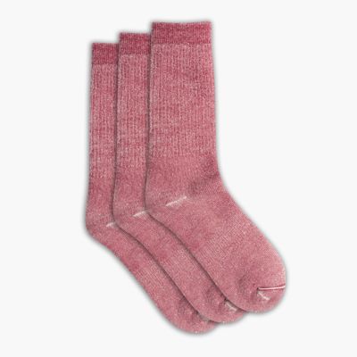 Men's Wool Cabin Sock - Red 3-Pack