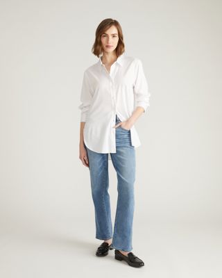 Etta High Rise Straight Leg Jeans 31 Inch - Distressed Washed Indigo