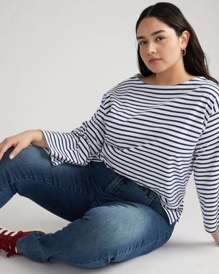 Seine Mid Rise Skinny Jeans 32 Inch - Distressed Blue