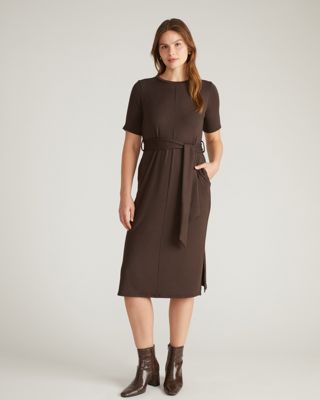 Travelknit Belted Dress - Espresso