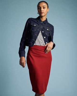 Danube Ponte Skirt - Garnet