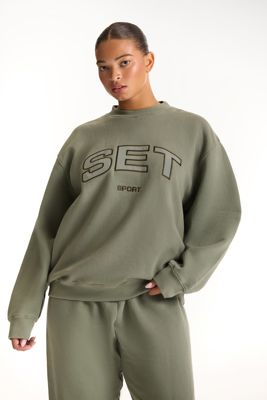 Midweight Sweats Staple Set Crewneck - Kelp