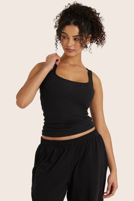 Ribbed Modal Body Tank - Onyx