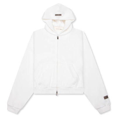 Kid's Fleece Zip-Up Hoodie - Cloud White
