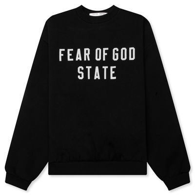 Kid's 90's Fit Fleece Crewneck - Jet Black