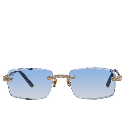 Iced Signature Gem Cut - Blue Tint