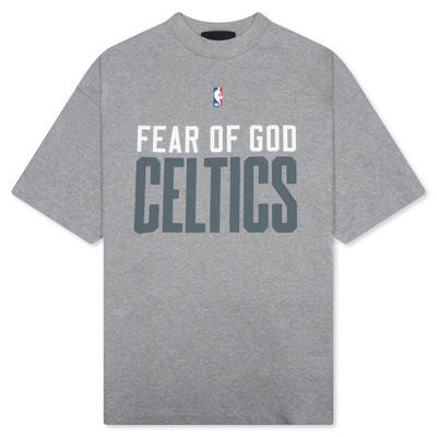 Fear Of God Essentials X Nba Celtics 90's Tee - Concrete Heather