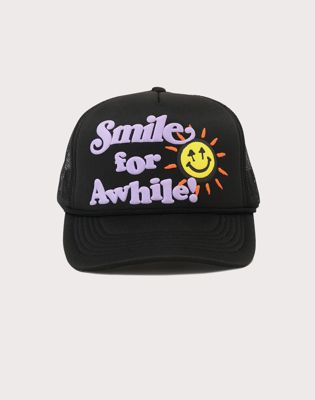 Happy Caps Smile For Awhile Trucker Hat