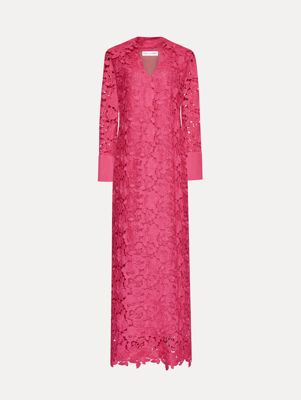 English Rose Guipure Long Sleeve Gown