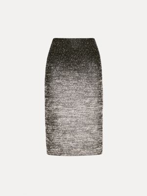 Ombré Lurex Bouclé Jacquard Skirt