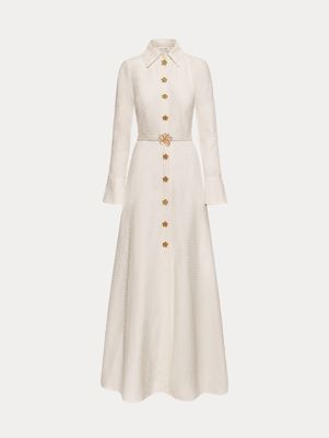 Oscar Chain-Link Cotton Poplin Caftan