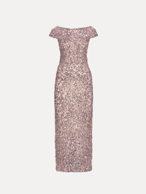 Mosaic Crystal Embroidered Gown