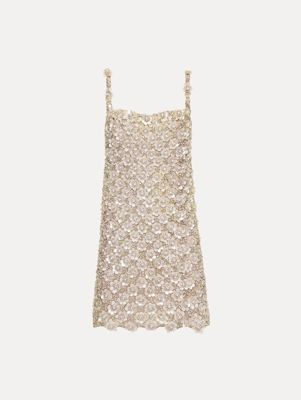 Mother Of Pearl Embroidered Shift Dress