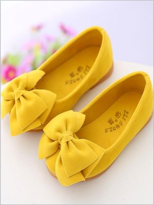 Yellow Bow Ballerina Flats BY Liv And Mia