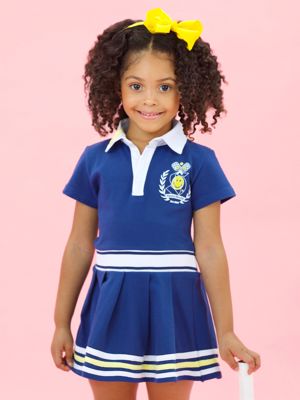 Smileyworld Navy Prep Pleated Tennis Dress