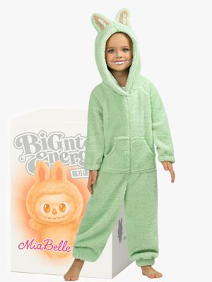 Green Fluffy Lil Bubu Hooded Onesie Costume