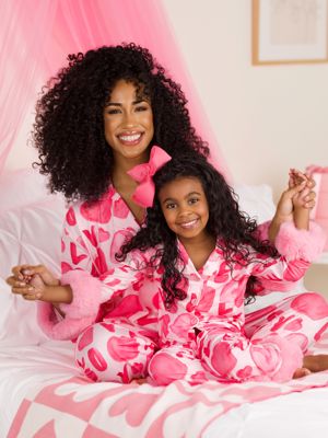 Mommy And Me Love Dream Furry Pajama Set
