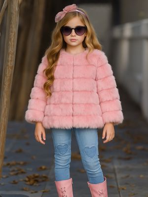Pretty Plush Pink Faux Fur Coat