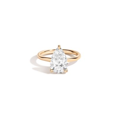 3CT Pear Lab Grown Diamond Solitaire Ring