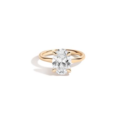 3CT Oval Lab Grown Diamond Solitaire Ring
