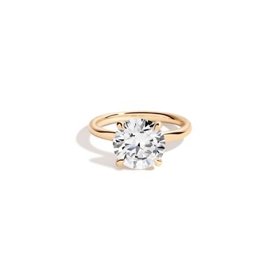 4CT Round Lab Grown Diamond Solitaire Ring