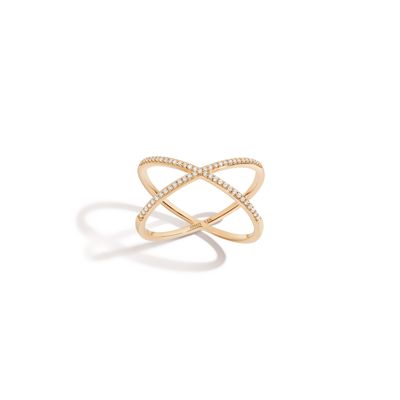 Petite Diamond X Ring