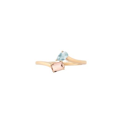 Toi Et Moi Gemstone Mini Heirloom Ring - Morganite & Aquamarine
