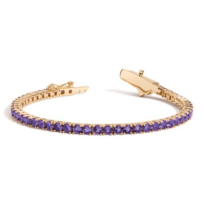 Lab Grown Amethyst Tennis Bracelet