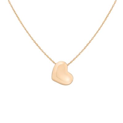 Pillow Heart Pendant Necklace