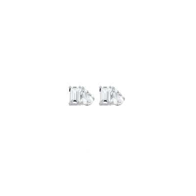 Toi Et Moi Gemstone Mini Classic Earring - London Blue Topaz & White Topaz